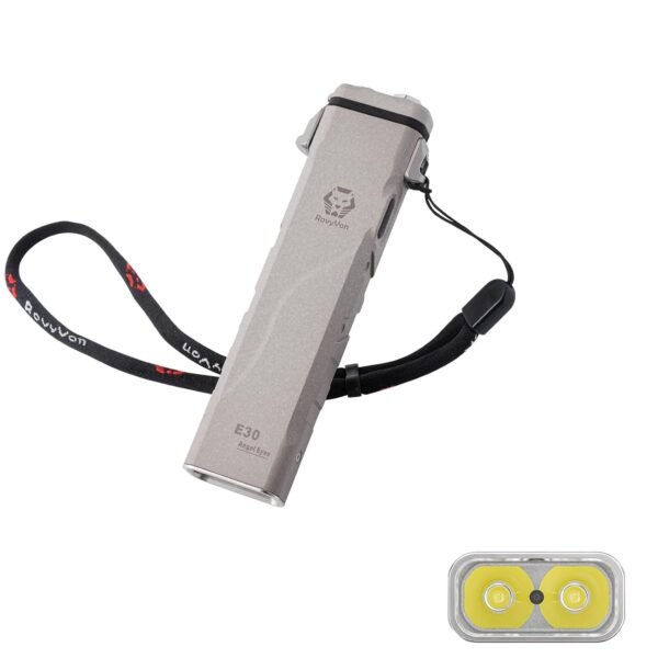 RovyVon Angel Eyes E30 EDC Flashlight Rechargeable with Proximity Sensor, Dual Power Tail Switch Flat Flashlight, 2600 Lumens Super Bright Flashlight, 1000mAh Battery Keychain... RovyVon Angel Eyes E30 EDC Flashlight Rechargeable with Proximity Sensor, Dual Power Tail Switch Flat Flashlight, 2600 Lumens Super Bright Flashlight, 1000mAh Battery Keychain...