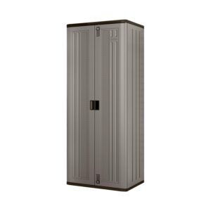 Suncast Tall 72-Inch Platinum Resin Storage Cabinet with Durable Double-Wall Construction, and Metal-Reinforced Shelves for Basement, Utility Room and Garage Storage, Platinum,... Suncast Tall 72-Inch Platinum Resin Storage Cabinet with Durable Double-Wall Construction, and Metal-Reinforced Shelves for Basement, Utility Room and Garage Storage, Platinum,...