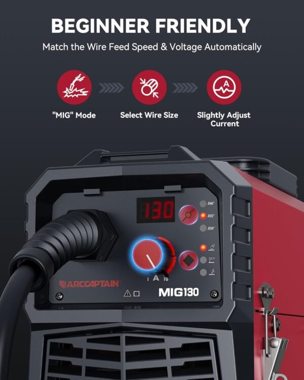 ARCCAPTAIN MIG Welder 130A Review Best Portable 3 in 1 Welding Machine Features ARCCAPTAIN MIG Welder 130A Review Best Portable 3 in 1 Welding Machine Features