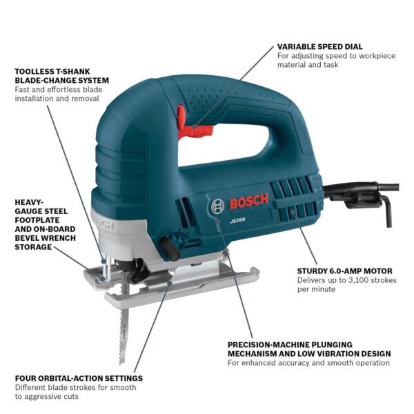 Bosch JS260 Jig Saw Review Powerful 6 Amp Motor and Variable Speed Control Insights Bosch JS260 Jig Saw Review Powerful 6 Amp Motor and Variable Speed Control Insights