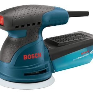 BOSCH ROS20VSC Palm Sander - 2.5 Amp 5 Inches Corded Variable Speed Random Orbital Sander/Polisher Kit with Dust Collector and Soft Carrying Bag, Blue