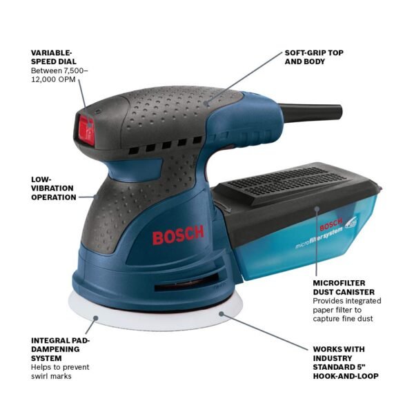 BOSCH ROS20VSC Random Orbit Sander Review Powerful Smooth Finish and Dust Collection BOSCH ROS20VSC Random Orbit Sander Review Powerful Smooth Finish and Dust Collection