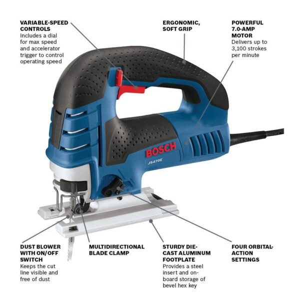 BOSCH Top Handle Jigsaw JS470E Review Variable Speed Power Tool for Precision Cuts BOSCH Top Handle Jigsaw JS470E Review Variable Speed Power Tool for Precision Cuts