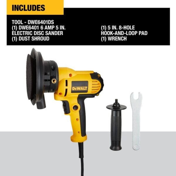 DEWALT 5-Inch Rotary Sander Review Variable Speed and Dust Shroud Performance DEWALT 5-Inch Rotary Sander Review Variable Speed and Dust Shroud Performance