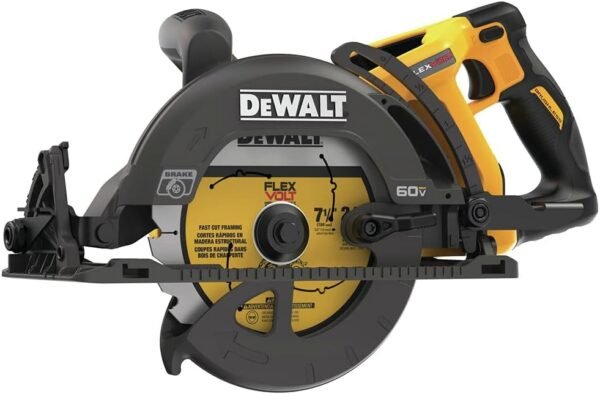 DEWALT FLEXVOLT 60V MAX* Circular Saw for Framing, 7-1/4-Inch, Tool Only (DCS577B) DEWALT FLEXVOLT 60V MAX* Circular Saw for Framing, 7-1/4-Inch, Tool Only (DCS577B)
