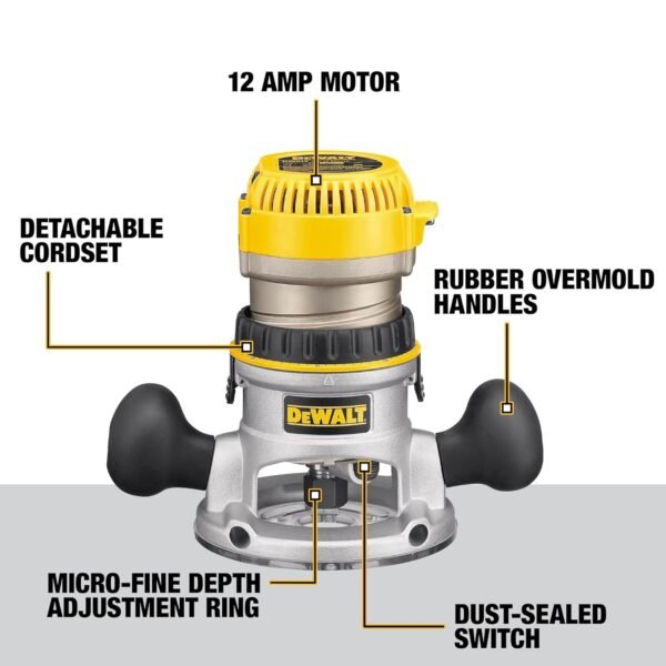 DEWALT Router DW618PKB Review Powerful Variable Speed Fixed and Plunge Base Combo DEWALT Router DW618PKB Review Powerful Variable Speed Fixed and Plunge Base Combo