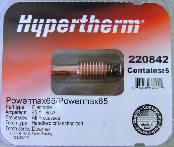 Hypertherm Powermax 85 Electrodes 220842 by Hypertherm Hypertherm Powermax 85 Electrodes 220842 by Hypertherm