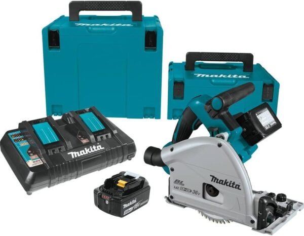 Makita XPS01PTJ 18-Volt X2 LXT Lithium-Ion (36V) Brushless Cordless 6-1/2 inch Plunge Circular Saw Kit (5.0Ah) with 199140-0 39 inch Guide Rail(Sold separately) Makita XPS01PTJ 18-Volt X2 LXT Lithium-Ion (36V) Brushless Cordless 6-1/2 inch Plunge Circular Saw Kit (5.0Ah) with 199140-0 39 inch Guide Rail(Sold separately)