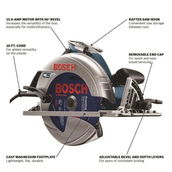 Powerful Circular Saw Bosch CS10 Review Fast Precise Cuts with 56 Degree Bevel Powerful Circular Saw Bosch CS10 Review Fast Precise Cuts with 56 Degree Bevel