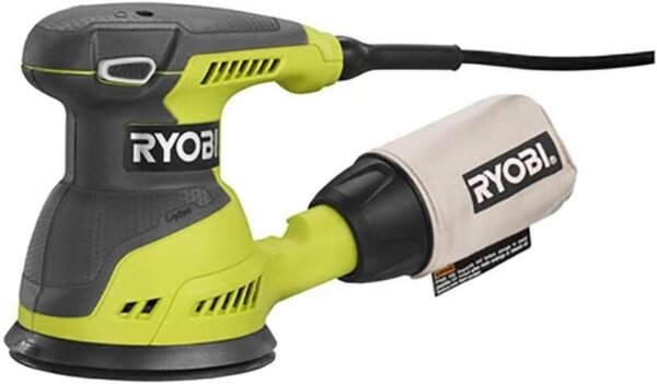 Ryobi RS290G 2.6 Amp 12,500 OPM Single Speed 5 Inch Hook and Loop Corded Random Orbit Sander w/ 3 Pads and Dust Bag Ryobi RS290G 2.6 Amp 12,500 OPM Single Speed 5 Inch Hook and Loop Corded Random Orbit Sander w/ 3 Pads and Dust Bag
