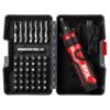SKIL Rechargeable 4V Cordless Screwdriver with Circuit Sensor Technology Includes 45pcs Bit Set, USB Charging Cable, Carrying Case - SD561204 SKIL Rechargeable 4V Cordless Screwdriver with Circuit Sensor Technology Includes 45pcs Bit Set, USB Charging Cable, Carrying Case - SD561204
